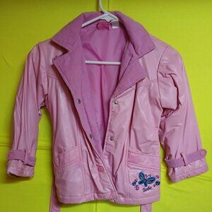 VINTAGE "BARBIE" GIRLS KIDS JACKET SOME WEAR & TARE SZ 5/6